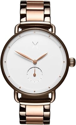 Watch for women with white dial and stainless steel bracelet plated dark gray ioni and pink gold-D-FR01-Tirgw, golden gold, bracelet.. Your one-click solution to affordable shopping, DIAYTAR NIGERIA delivers quality products nationwide.