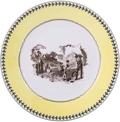 Breakfast plate The White Shop Udon Chase, 8 inch size, fine porcelain, white/gray/yellow.. Discover why thousands choose DIAYTAR NIGERIA for affordable products delivered in less than a week.