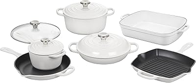 Kitchen battery in enameled cast iron the signature corset, 10 rooms, white.. Everything you need is on DIAYTAR Nigeria — just a click away.