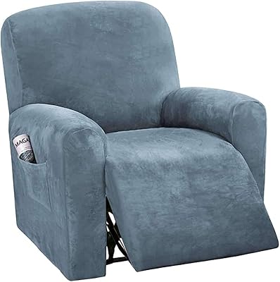 Extensible chair cover for 1 place, 4 rooms, washable sofa covers in mild velvet with bottom side pocket (dark gray).. Fast delivery, fair prices, and full variety — only on DIAYTAR Nigeria.