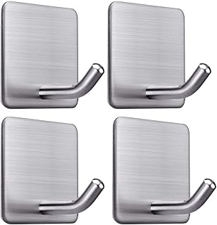 Robust adhesive hooks for towels, waterproof stainless steel wall holder, bathroom adhesive hooks, kitchen, home suspension, 4 rooms.. DIAYTAR NIGERIA makes every shopping desire a reality with affordable prices and delivery in 5-8 days.