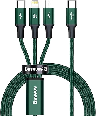 Basius 3 in 1 fast charging cable, 20W USB PD Type C to Lightning, Micro, Type C for iPhone 12 11: False,.. DIAYTAR NIGERIA brings the marketplace experience online with affordable and reliable delivery service.