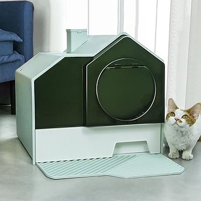 Live litter for completely closed cats Rudason, litter bins for cats type anti-flabber, self-cleaning training kit for large cats (green).. Discover endless possibilities with DIAYTAR NIGERIA's comprehensive selection and reliable shipping.