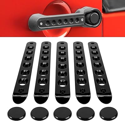 Holding handle cover + Pick button handle pound cover for Jeep Wrangler JK JKU Sahara Rubicon Unlimited 2007-2018 Accessories of Outdoor Door Handle In Aluminum (Black).. Shop smarter, not harder with DIAYTAR NIGERIA - thousands of products at your fingertips with affordable delivery.