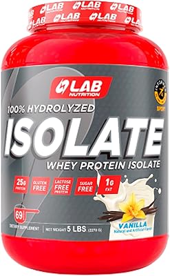 Lab Nutrition GOL - 100 % hydrolyzed Lactoserum protein isolate, lean muscle strengthening powder, presentation, gluten or sugar, 69 Vanilla portions 5 lbs.. Discover endless shopping possibilities at DIAYTAR NIGERIA, with budget-friendly prices and reliable delivery.