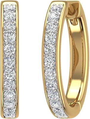 Creole earrings Diamond for women in gold 10 carats or platinum 950 (0.28 carat in total) (Clarity I1-I2).. Shop confidently with DIAYTAR NIGERIA's vast product range and budget-friendly nationwide shipping.