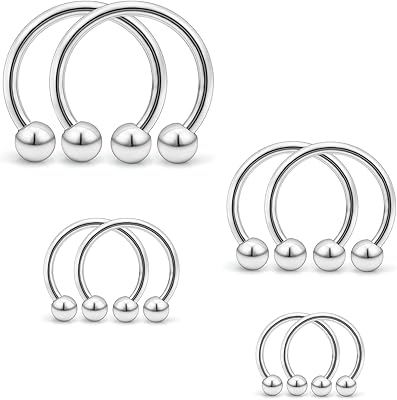 8pcs 20g 16g 14g 12g septum earrings in surgical steel.. The smarter way to shop online in Nigeria is through DIAYTAR Nigeria.
