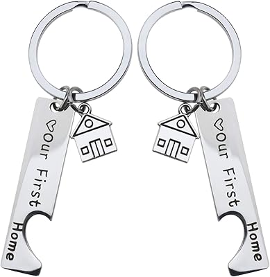 2 rooms our first house in stainless steel keychain for couples, new accessories for the home, new jewelry for the home, gifts for new owners, metal.. Discover endless shopping possibilities at DIAYTAR NIGERIA, with budget-friendly prices and reliable delivery.