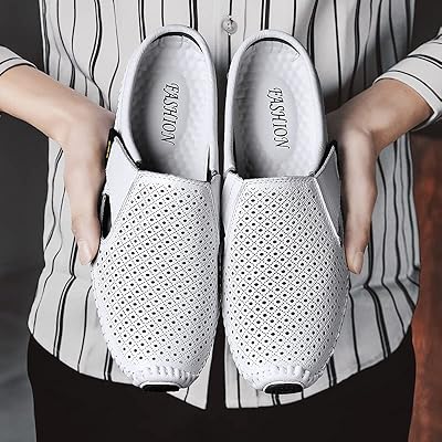 Men half moccasins men men shoes to put back men relaxed in real leather breathing driving to the shoes for men moccasins for men (white, 38).. Shop confidently with Nigeria's most trusted e-commerce platform, offering swift and affordable delivery.