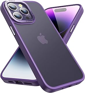 Shell designed for iPhone 14 Pro Max 6.7 inch, Protection against military quality falls, soft PC back for skin, advanced camera protective ring, anti-scratch and anti-finger anti-work for iPhone 14 Pro Max (dark purple).. From daily needs to rare finds, DIAYTAR Nigeria brings it to your door.