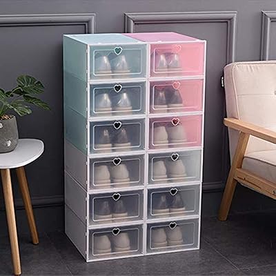 Shoe storage cabinet composed of collecting boxes, transparent color with homemade drawers, 6 rooms (3 white and 3 roses).. Your trusted marketplace, DIAYTAR NIGERIA offers comprehensive selection with budget-friendly delivery.