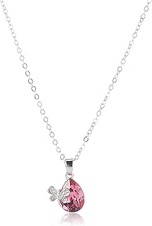 Swarovski necklace dotted with pink crystals, 18 -carat white gold plated from Swarovski - SWR -354.. DIAYTAR NIGERIA brings retail convenience to your screen with affordable prices and dependable shipping.