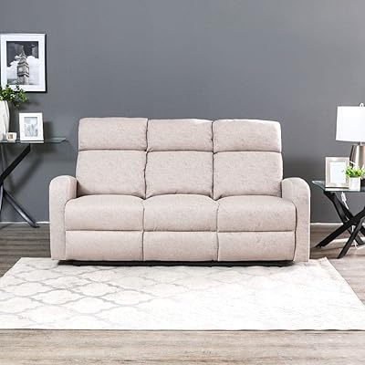 Verona de Danube Home rocking chair - Three -seater relaxing sofa, living room furniture with modern design of Danube Home - Gray color, size 181 x 88 x 102 cm (L x L x H) - Beige color.. DIAYTAR NIGERIA transforms dreams into deliveries with our affordable prices and reliable shipping.