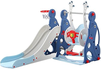 Set of climbing toys and 3 in 1 swings for young children, set of children's climbing slide toys with basketball basket, extra-long slide, children's balloon and belt in the garden, inside and outside.. Unlock access to a wide range of products with DIAYTAR NIGERIA's affordable e-commerce platform.