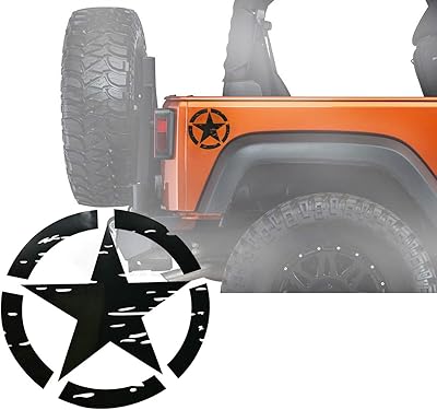 Corberry sticker U Box - 2 rooms, black, 6.3 inch, Star of the army for Jeep Wrangler Yjt JK JL Gladiator JTF 150 Tacoma Tundra Ram Pickup Trucks.. Shop with confidence at DIAYTAR NIGERIA, enjoying competitive prices and delivery within 8 days.