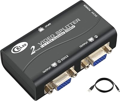 VGA CK Lau distributor case with bandwidth of 450 MHz, 2 PC ports to 2 monitors, supports a resolution of 2048 x 1536 up to 166 feet of screen repetition.. Thousands of choices. Zero hassle. All thanks to DIAYTAR Nigeria.