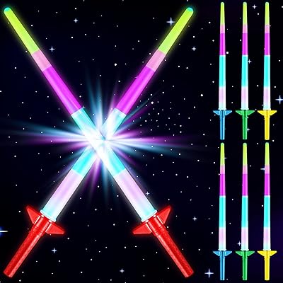 P.F. Set of LED Extensible Ocher LED swords for children, laser sword that shines in the dark for boys and girls for wedding party gifts.. Your e-commerce hub for everything — DIAYTAR Nigeria has you covered.