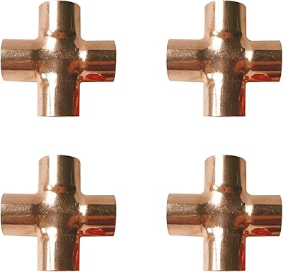 4 pieces Piping fittings with a cross -union 4 -way cross connectors from copper end ends of air conditioning air conditioning piping connections for plumbing air conditioning.. A world of products at your fingertips — thanks to DIAYTAR Nigeria.