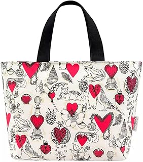 Cath Kidston lunch bag with isolated aluminum lining in the shape of a heart waxed canvas.. DIAYTAR NIGERIA delivers more than products - we deliver affordable solutions within the week.