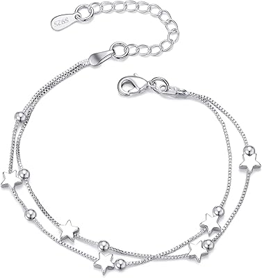 Silver bracelet for woman pendant star gift for woman adjustable bracelet.. Shop with confidence at DIAYTAR NIGERIA, Nigeria's premier affordable e-commerce platform.