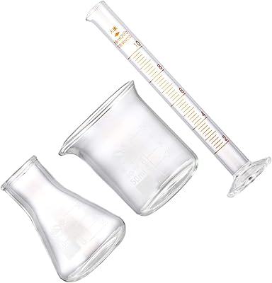 Hemobllo 50 ml Lost glass 10 ml Graduated cylinder with narrow mouth bottle Erlenmeyer Mesure Masters Laboratory equipment 3 -room.. DIAYTAR NIGERIA: Where shopping is affordable, selection is vast, and delivery is always reliable.