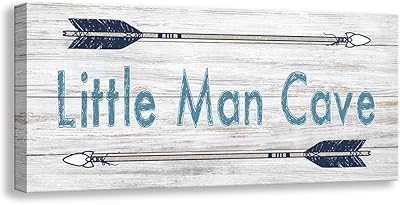 Cass Home Vintage Wall Canvas For Children's Room | Little Man Cave printed panels for children's room | Little man cave wood decorative panel (8 x 16 inches, man cellar)).. DIAYTAR NIGERIA promises affordability and variety with every purchase, delivered in 5-8 days.
