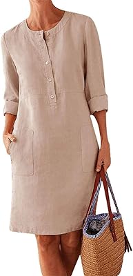 2021 Spring Large Size Women Cotton And Linen Links Long Sleeves Mode Damoted Fashion Dress.. Your shopping aspirations fulfilled at DIAYTAR NIGERIA with competitive prices and reliable delivery.