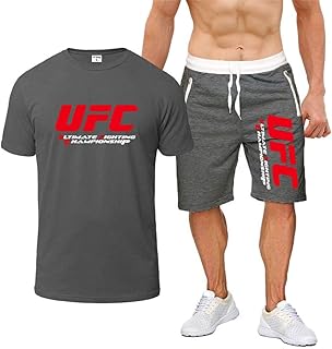 T-shirt and tracksuit for teenagers for men, short sleeves and MMA Fitness UFC printed shorts, gifts for UFC fans (Size: X-Large).. DIAYTAR Nigeria: Great value, fast delivery, and endless options.