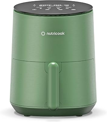 Mini Nutricook air fryer, 1,500 W, digital display, tempered glass control panel, 8 predefined programs with integrated preheating function, 3.3 l, green.. DIAYTAR NIGERIA makes every shopping desire a reality with affordable prices and delivery in 5-8 days.