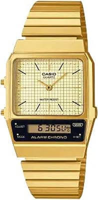 Casio digital watch for unisex, analog and digital, with golden dial, with stainless steel bracelet, AQ-800EG-9ADF, gold, bracelet.. Shop for less and receive more with DIAYTAR NIGERIA's expansive e-commerce platform and nationwide delivery.