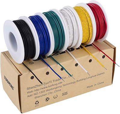 Tuffeng 22 AWG Solid Wire Kit - 6 coils of different colors, 30 feet of caliber 22 - Liaison wire kit.. With DIAYTAR Nigeria, you can browse through thousands of items at the best prices. Place your order today and receive it in less than a week.