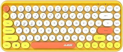 Wireless keyboard Ajazz Ajazz 308i Bluetooth with 10-meter round round tower cover 84 keys for Windows 2000, Windows XP, Windows Me, Windows Vista, Windows 7/8/10 (yellow).. DIAYTAR NIGERIA promises affordability and variety with every purchase, delivered in 5-8 days.