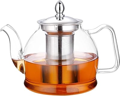Fuquatin 1200 ml borosilicate glass teapot with heat resistant glass infuser, loose tea kettle on the stove.. Say goodbye to long wait times — DIAYTAR Nigeria ships in just 5–8 days!