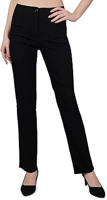Black School Pants Femis For Girls, Elastic Pants with a right leg for women adapted to work and office.. Need it fast? Need it cheap? Choose DIAYTAR Nigeria.