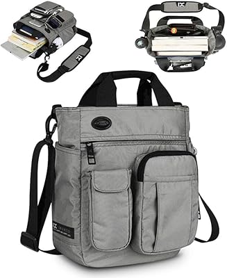 ASUKI for men's shoulder bag, multifunction messenger bag with diagonal strap, business bag, bag for travel documents and iPad (gray).. DIAYTAR NIGERIA: Your affordable gateway to thousands of products delivered within a week.