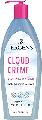 Breathable body milk Jergens Cloud Cream, quick absorption moisturizer, paraben -free, with hyaluronic complex, non -greasy application, 13 oz.. Discover the perfect balance of selection and value with DIAYTAR NIGERIA's nationwide e-commerce platform.