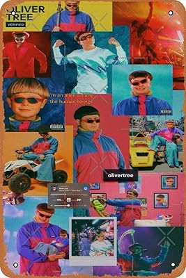 Jonghyun Tree poster Oliver in retro metal Vintage sign in tin 12.. DIAYTAR NIGERIA: Where every click leads to affordable purchases delivered promptly to your door.