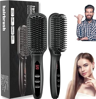 Bikol ionic straightening brush with automatic temperature locking, PTC ceramic straightening comb for women, 3 -in -1 multifunctional comb comb for men.. DIAYTAR NIGERIA brings the market to your fingertips with affordable prices and swift delivery services.