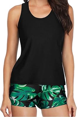 3-room tank tank swimsuit for women, sleeveless swimsuit with shorts and bras for boy, modest swimsuit.. No more overpriced stores — DIAYTAR Nigeria brings the best to your door.
