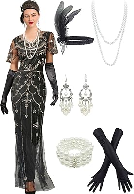 Flag dresses for women from the 1920s, pompom dress with V -neck, magnificent Gatsby evening dress with set of accessories... Experience shopping freedom with DIAYTAR NIGERIA's comprehensive marketplace delivered within 8 days.