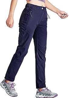 Light hiking pants for women, elastic waist, fast drying, stretch outdoor pants for cycling, campsite, trekking, multiple zipper pockets.. DIAYTAR NIGERIA: Where shopping dreams come true with budget-friendly prices and nationwide shipping.