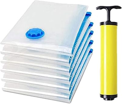 Short -updated vacuum storage bags with vacuum pump, 70 x 100 cm (pack of 7 bags).. DIAYTAR NIGERIA delivers value, variety, and convenience with our nationwide 5-8 day shipping.