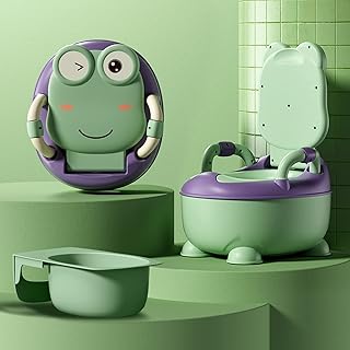 Aufun children's pots, baby toilet seat, baby pot, toilet coach with toddler handles, soft PU cushion, baby pot, anti-flabber protection, first toilets, cartoon lid (green).. Your everyday shopping companion, DIAYTAR NIGERIA offers unbeatable value with nationwide delivery.