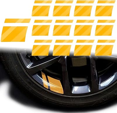 Set of 12 parts of 12 reflective striking car stickers, striped striped (yellow).. DIAYTAR NIGERIA brings the marketplace to your screen with affordable products delivered in 5-8 days.