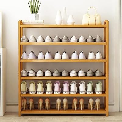 Wooden shoe shelf, bamboo shoe cabinet, self -supporting shoe shelf, shoe organizer, shoe organizer, shoe storage shelf, shoe storage shelf, modern house furniture support for desk and house (6 layers).. DIAYTAR NIGERIA: Nigeria's answer to affordable online shopping with reliable 5-8 day delivery guarantee.