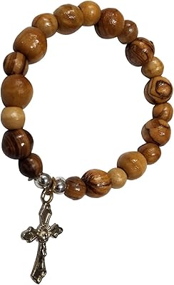 Wooden Wood Wood Brocelets of Holy Land with silver cross of Bethlehem Gifts TM.. Shop with purpose at DIAYTAR NIGERIA and receive your purchases at unbeatable prices within the week.