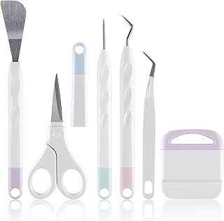 Set of 6 -piece vinyl weeding tools, hook, scratch, tweezers and scissors for cards cutting and scrapbooking.. Your trusted shopping partner, DIAYTAR NIGERIA offers extensive selection with quick delivery options.