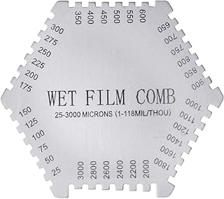 Wet movie comb combing 25 ~ 3000 μm microns/1 ~ 118 MIL double scale, gauge of wet paint coating, notched gauge, hexagonal style.. DIAYTAR NIGERIA delivers more than expected with our extensive catalog and 5-8 day delivery service.