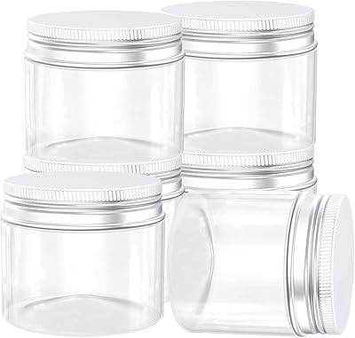 Transparent Fuvo transparent plastic jars of 16 oz, large opening storage containers with lids for storage in the kitchen and at home, hermetic container 6 rooms.. DIAYTAR NIGERIA: Making online shopping accessible with affordable prices and nationwide delivery service.