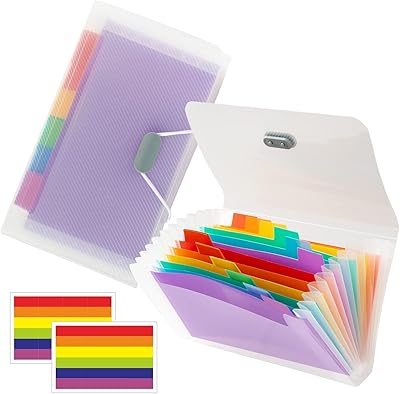 Mini accordion file organizer - Package of 2 13 A6 format format pockets, 100 % waterproof portable accordion file file, plastic receipt for cards, good, receipts and tickets.. With DIAYTAR Nigeria, your wishlist becomes reality, fast.